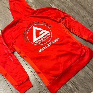 Red Adidas Gracie Barra BJJ hoodie